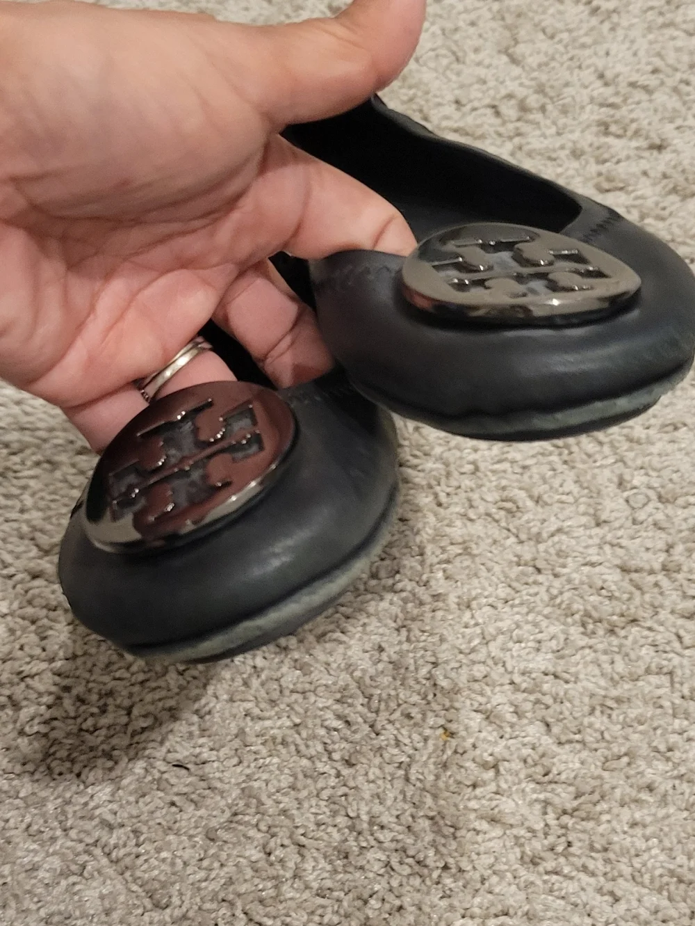 Tory Burch Minnie Travel Ballet Flats Size 6